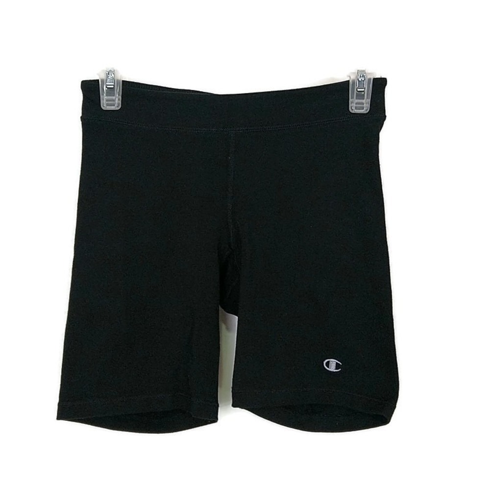 Champion‎ PowerTrain Black Biker Shorts Stretch Athletic Activewear sz S